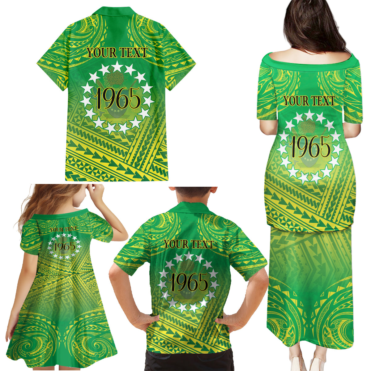 Cook Islands Constitution Day Family Matching Puletasi and Hawaiian Shirt Kuki Airani Since 1965 LT9 - Polynesian Pride
