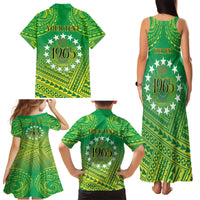 Cook Islands Constitution Day Family Matching Tank Maxi Dress and Hawaiian Shirt Kuki Airani Since 1965 LT9 - Polynesian Pride