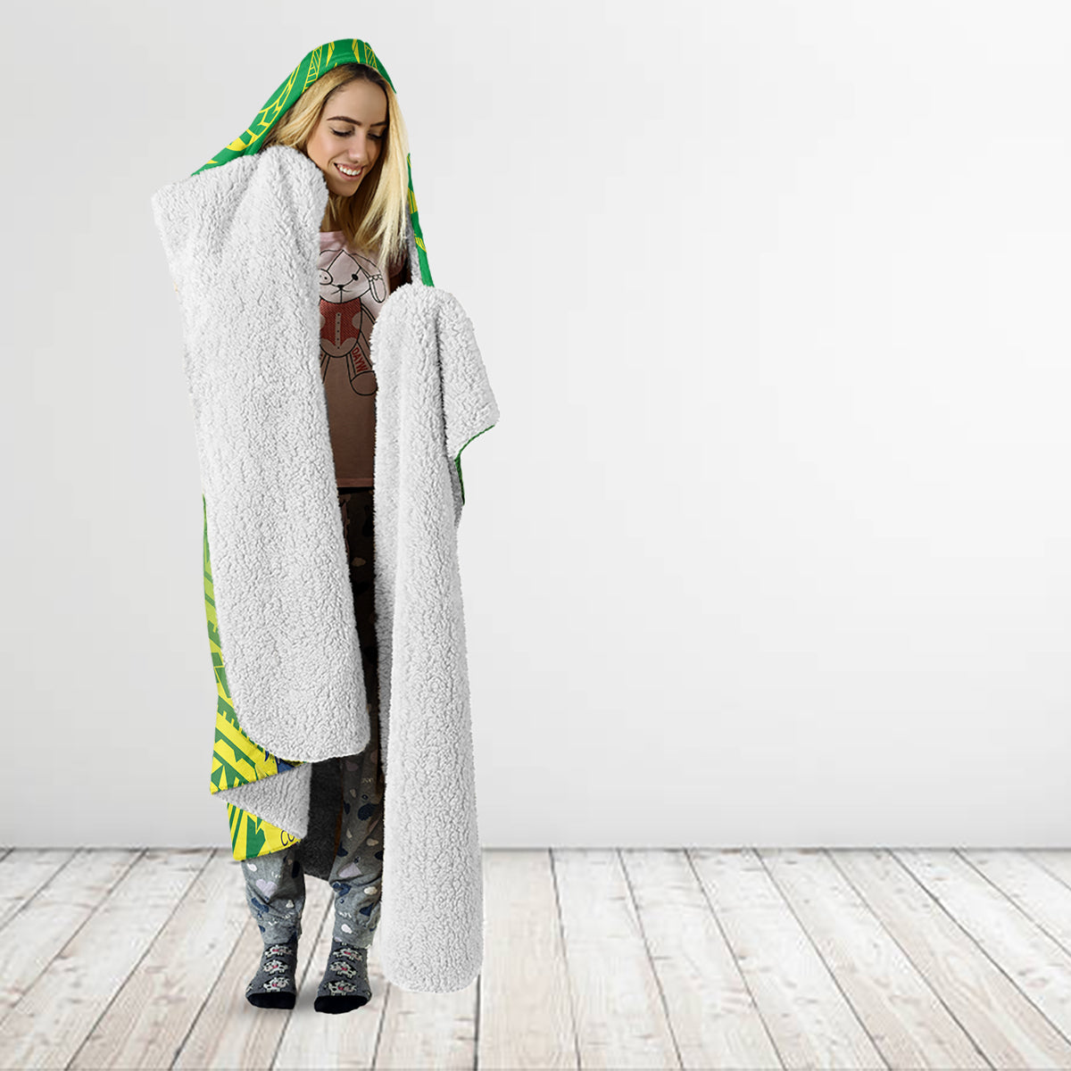 Cook Islands Constitution Day Hooded Blanket Kuki Airani Since 1965