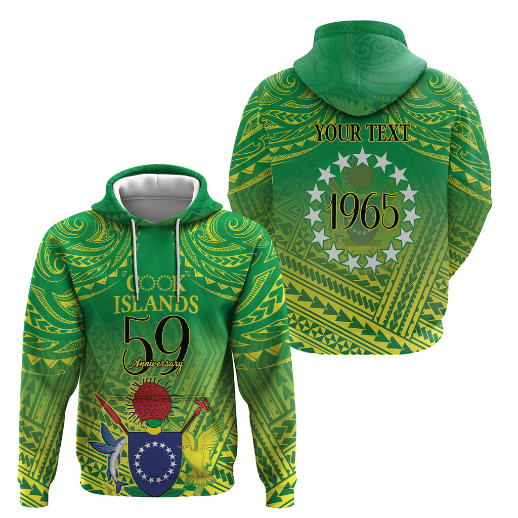 Cook Islands Constitution Day Zip Hoodie Kuki Airani Since 1965