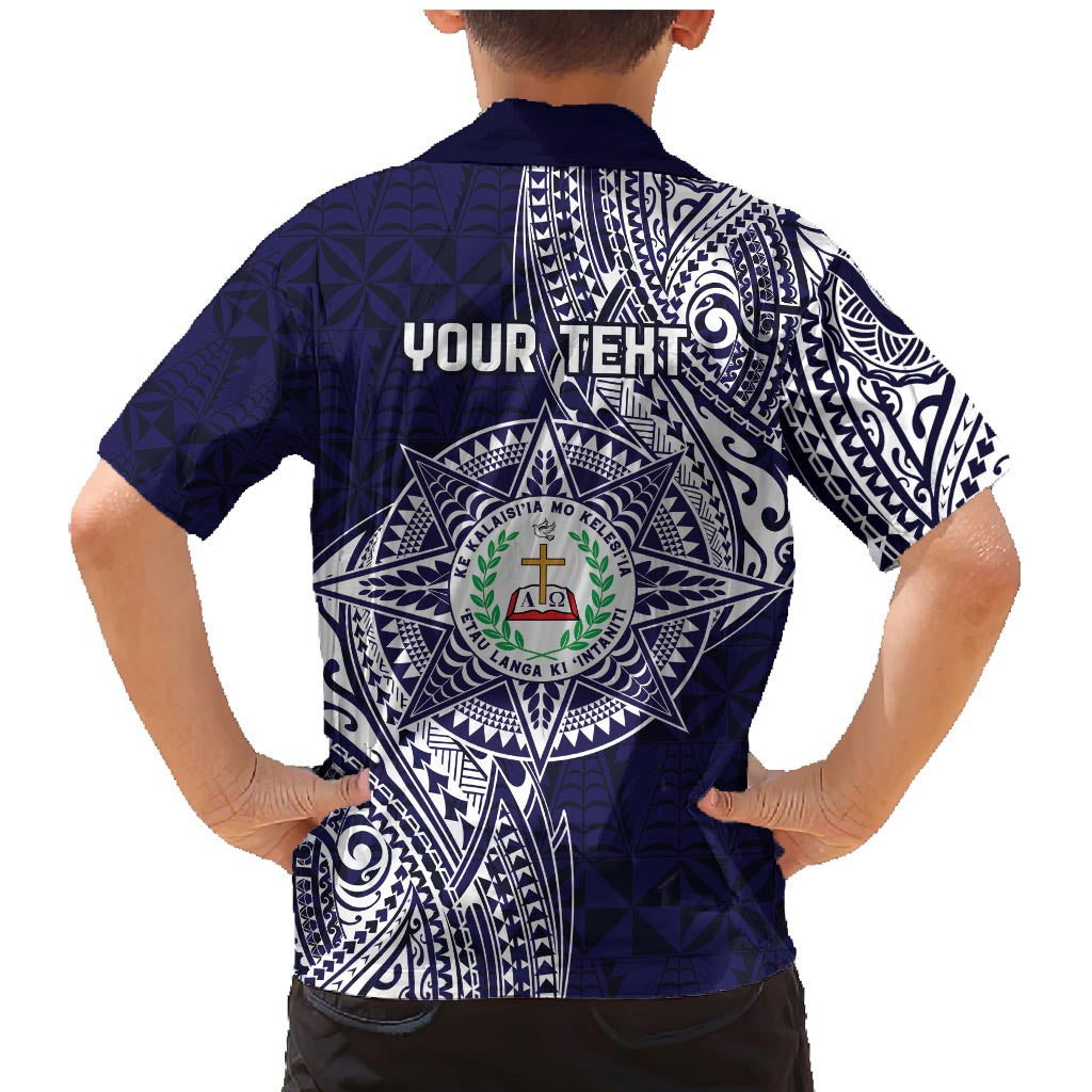 Personalised Tonga Sia'atoutai Theological College Family Matching Mermaid Dress and Hawaiian Shirt Since 1948 Special Kupesi Pattern LT9 - Polynesian Pride
