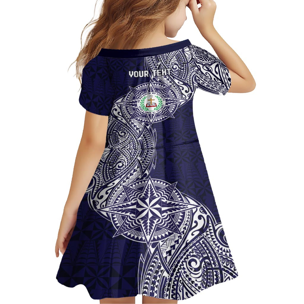 Personalised Tonga Sia'atoutai Theological College Family Matching Short Sleeve Bodycon Dress and Hawaiian Shirt Since 1948 Special Kupesi Pattern LT9 - Polynesian Pride