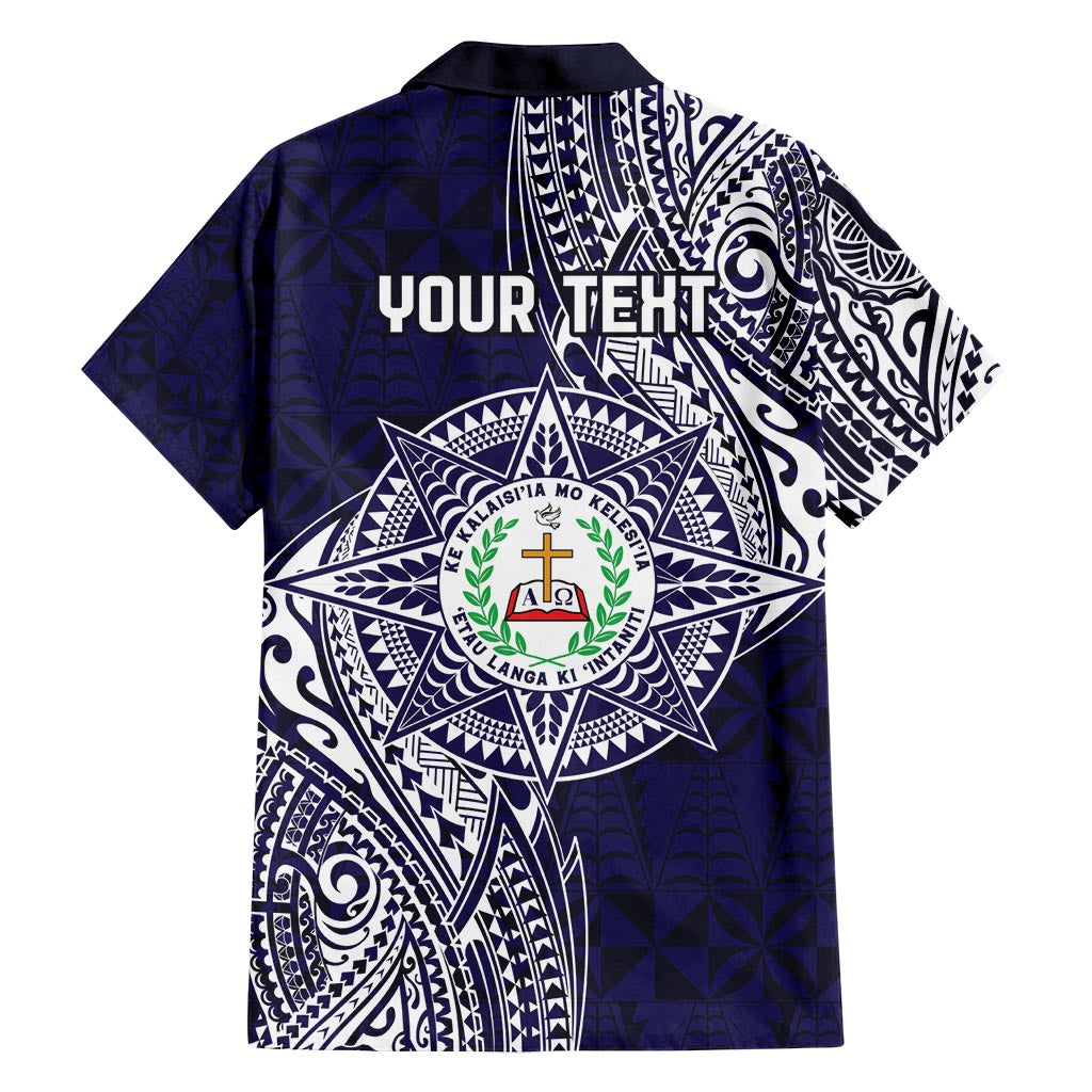 Personalised Tonga Sia'atoutai Theological College Family Matching Tank Maxi Dress and Hawaiian Shirt Since 1948 Special Kupesi Pattern LT9 - Polynesian Pride