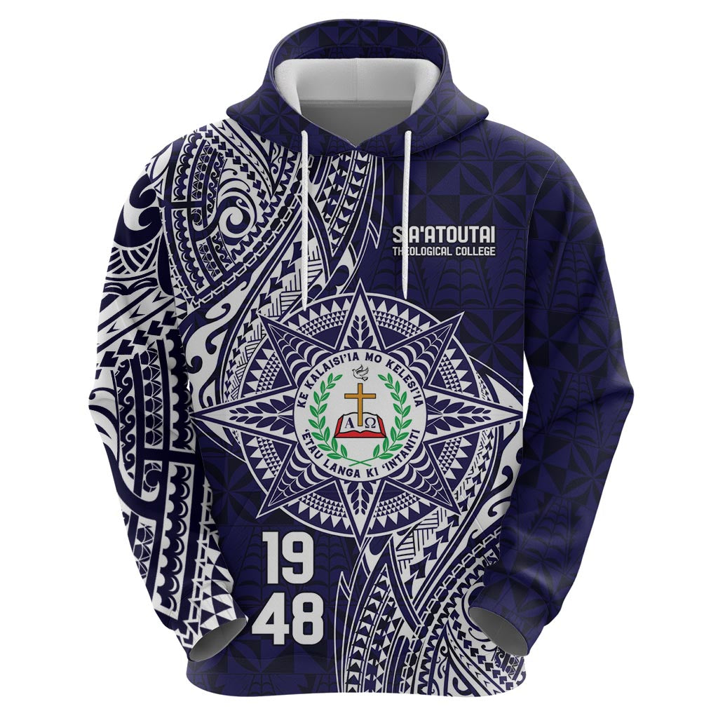 Personalised Tonga Sia'atoutai Theological College Hoodie Since 1948 Special Kupesi Pattern LT9 - Polynesian Pride