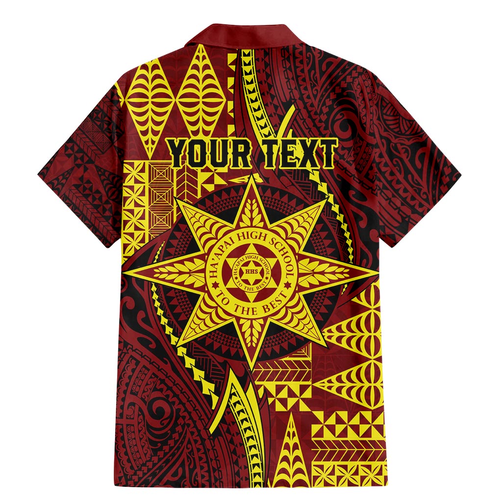 Personalised Tonga Haapai High School Family Matching Mermaid Dress and Hawaiian Shirt Special Kupesi Pattern LT9 - Polynesian Pride