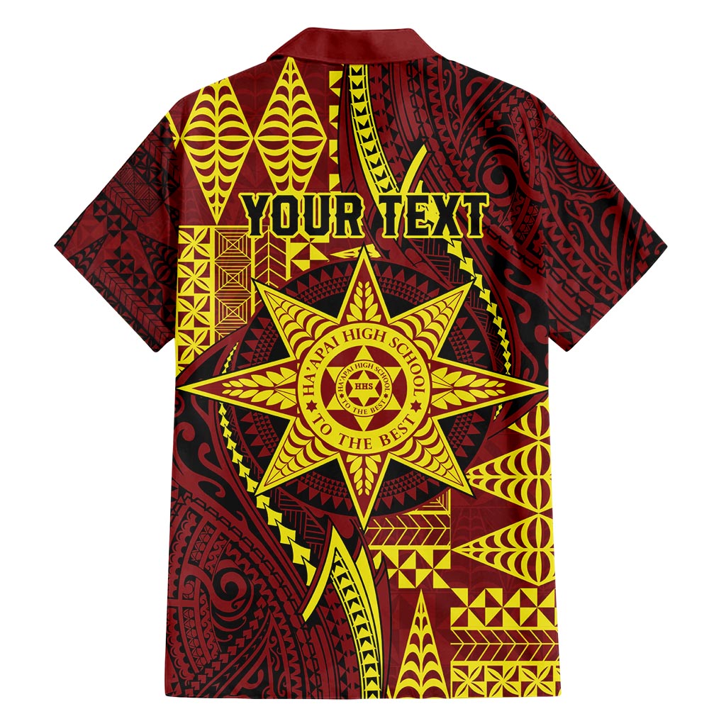 Personalised Tonga Haapai High School Family Matching Off Shoulder Maxi Dress and Hawaiian Shirt Special Kupesi Pattern LT9 - Polynesian Pride