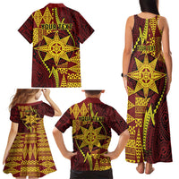 Personalised Tonga Haapai High School Family Matching Tank Maxi Dress and Hawaiian Shirt Special Kupesi Pattern LT9 - Polynesian Pride