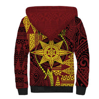 Personalised Tonga Haapai High School Sherpa Hoodie Special Kupesi Pattern LT9 - Polynesian Pride