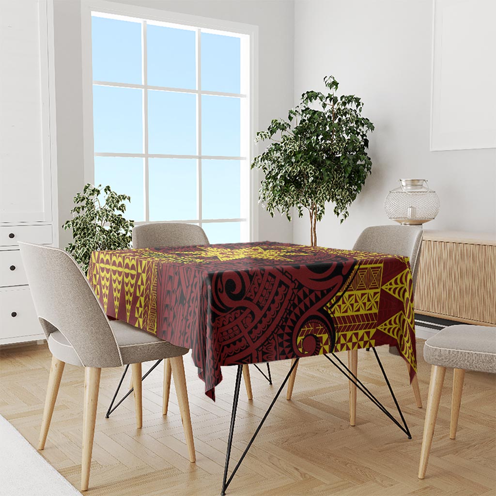 Personalised Tonga Haapai High School Tablecloth Special Kupesi Pattern