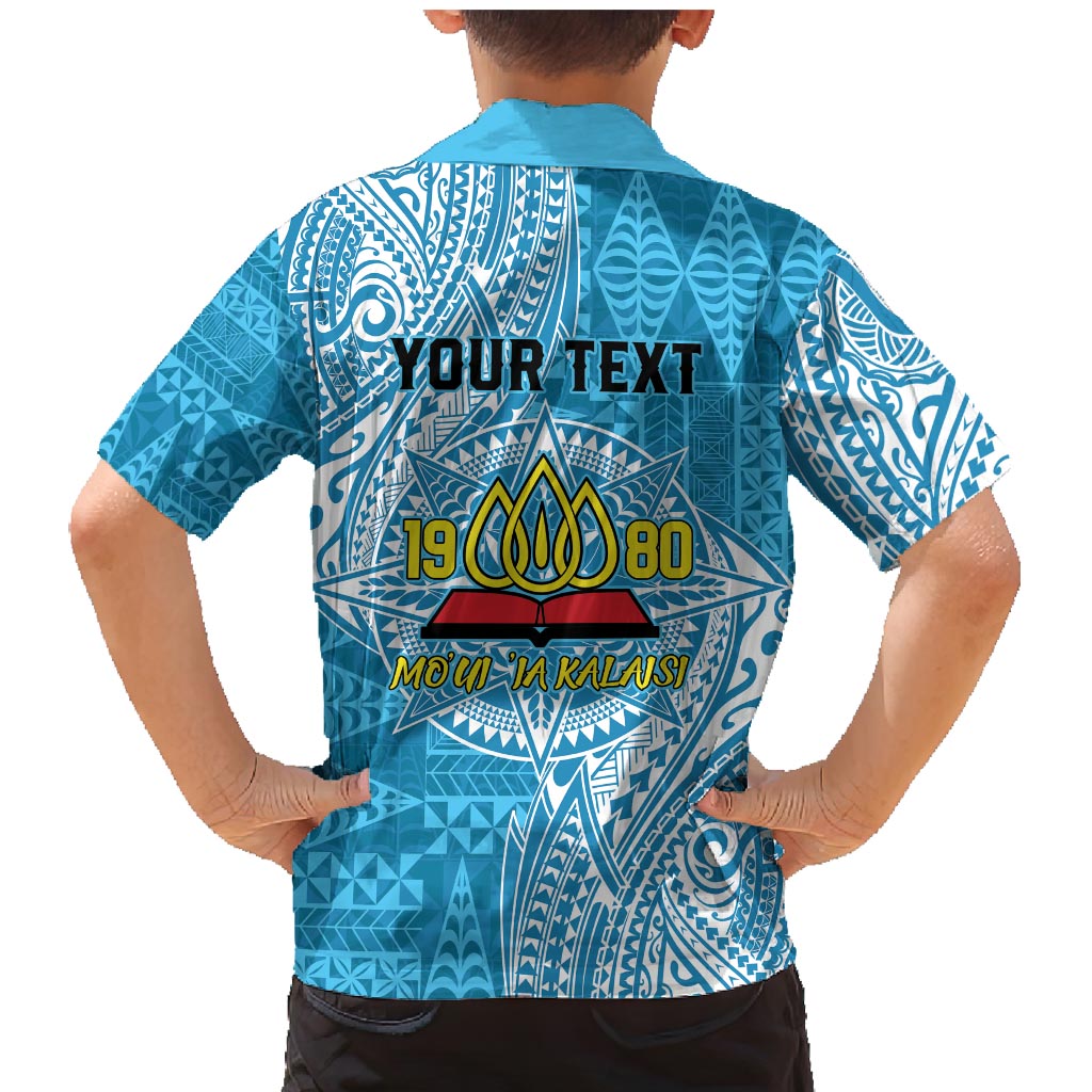 Personalised Tonga Lavengamalie College Family Matching Mermaid Dress and Hawaiian Shirt Since 1980 Special Kupesi Pattern LT9 - Polynesian Pride