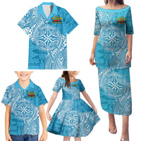 Personalised Tonga Lavengamalie College Family Matching Puletasi and Hawaiian Shirt Since 1980 Special Kupesi Pattern LT9 - Polynesian Pride