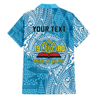Personalised Tonga Lavengamalie College Family Matching Short Sleeve Bodycon Dress and Hawaiian Shirt Since 1980 Special Kupesi Pattern LT9 - Polynesian Pride