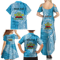 Personalised Tonga Lavengamalie College Family Matching Summer Maxi Dress and Hawaiian Shirt Since 1980 Special Kupesi Pattern LT9 - Polynesian Pride