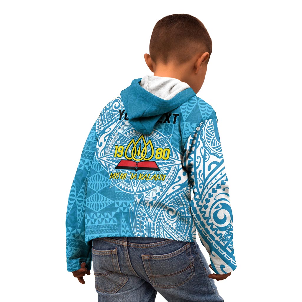 Personalised Tonga Lavengamalie College Kid Hoodie Since 1980 Special Kupesi Pattern LT9 - Polynesian Pride