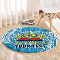 Personalised Tonga Lavengamalie College Round Carpet Since 1980 Special Kupesi Pattern LT9 - Polynesian Pride