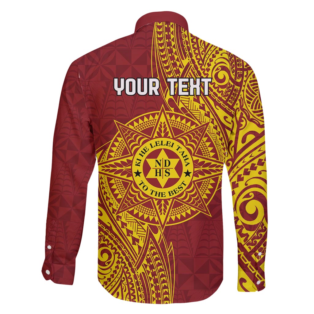 Personalised Tonga Niuatoputapu High School Family Matching Long Sleeve Bodycon Dress and Hawaiian Shirt Special Kupesi Pattern LT9 - Polynesian Pride