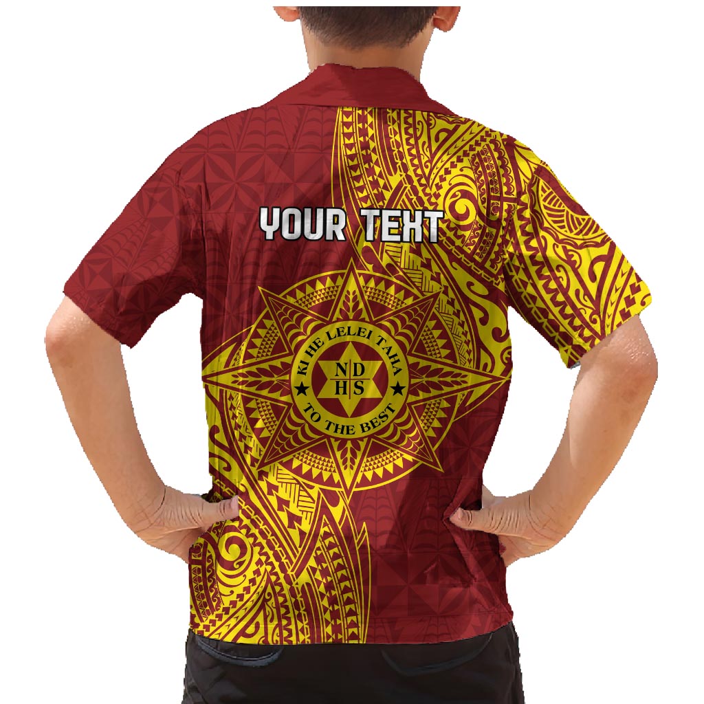 Personalised Tonga Niuatoputapu High School Family Matching Mermaid Dress and Hawaiian Shirt Special Kupesi Pattern LT9 - Polynesian Pride