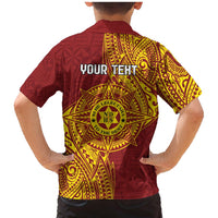 Personalised Tonga Niuatoputapu High School Family Matching Mermaid Dress and Hawaiian Shirt Special Kupesi Pattern LT9 - Polynesian Pride