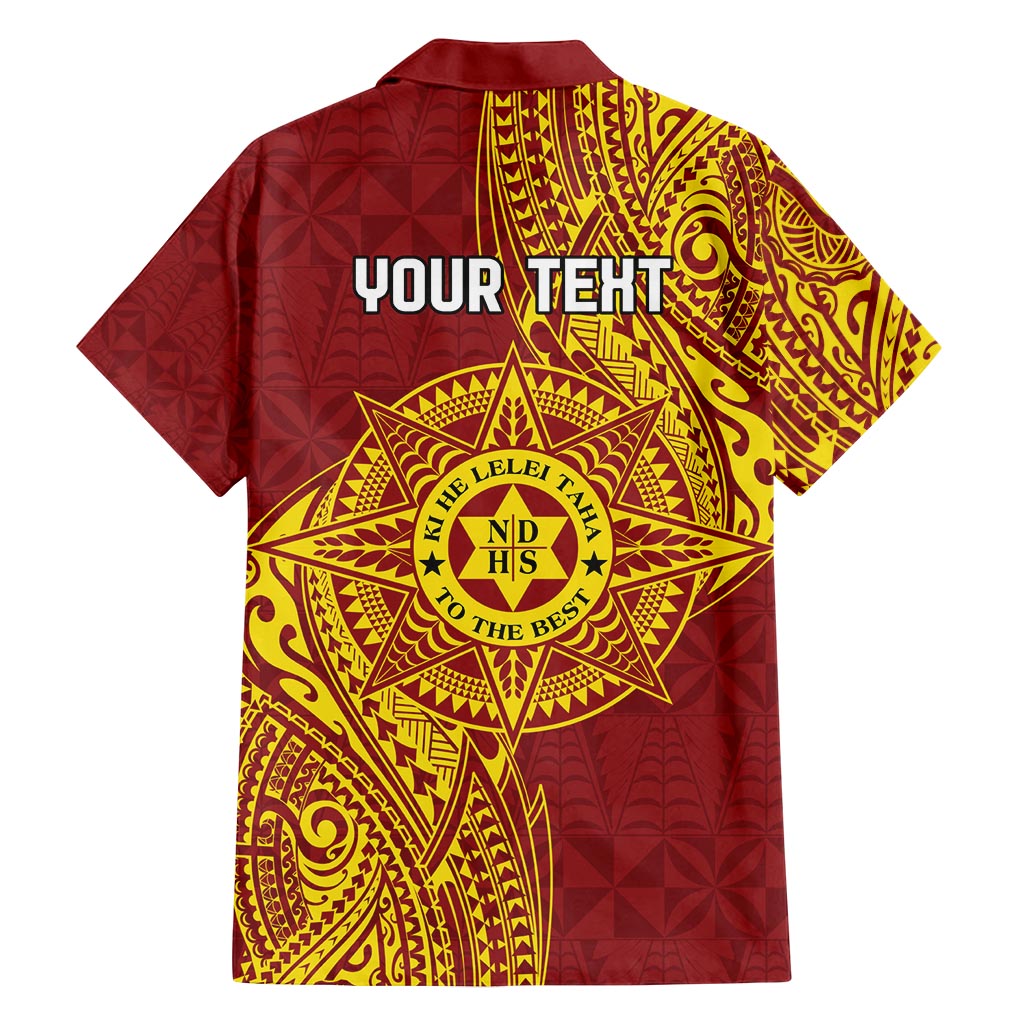 Personalised Tonga Niuatoputapu High School Family Matching Off Shoulder Short Dress and Hawaiian Shirt Special Kupesi Pattern LT9 - Polynesian Pride