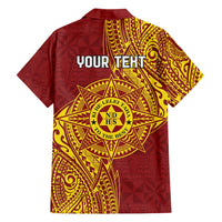 Personalised Tonga Niuatoputapu High School Family Matching Off Shoulder Short Dress and Hawaiian Shirt Special Kupesi Pattern LT9 - Polynesian Pride