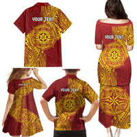 Personalised Tonga Niuatoputapu High School Family Matching Puletasi and Hawaiian Shirt Special Kupesi Pattern LT9 - Polynesian Pride