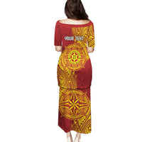 Personalised Tonga Niuatoputapu High School Family Matching Puletasi and Hawaiian Shirt Special Kupesi Pattern LT9 - Polynesian Pride