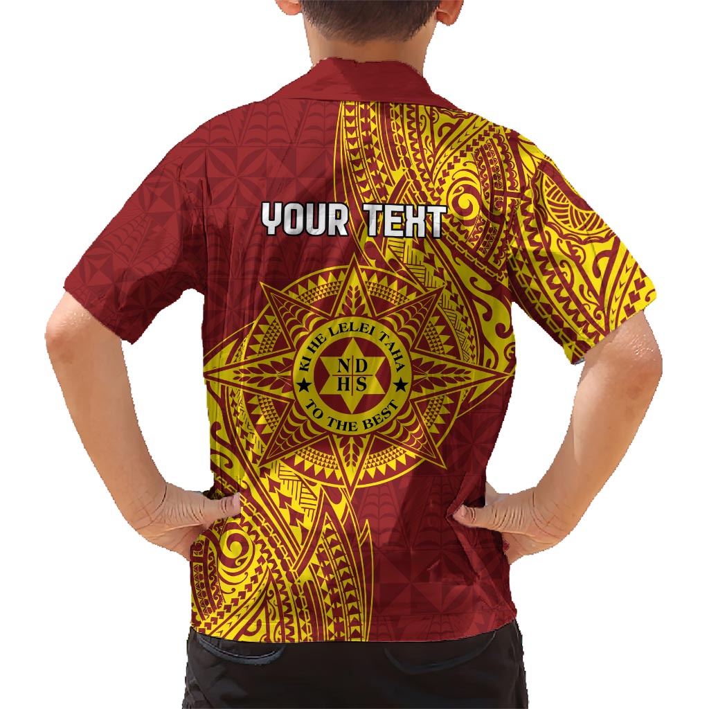 Personalised Tonga Niuatoputapu High School Family Matching Short Sleeve Bodycon Dress and Hawaiian Shirt Special Kupesi Pattern LT9 - Polynesian Pride