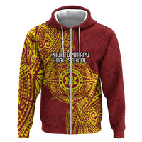 Personalised Tonga Niuatoputapu High School Hoodie Special Kupesi Pattern LT9 Zip Hoodie Gold - Polynesian Pride