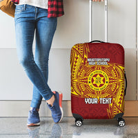 Personalised Tonga Niuatoputapu High School Luggage Cover Special Kupesi Pattern LT9 - Polynesian Pride