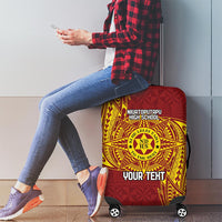 Personalised Tonga Niuatoputapu High School Luggage Cover Special Kupesi Pattern LT9 - Polynesian Pride