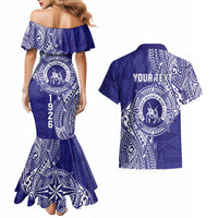 Personalised Tonga Queen Salote College Couples Matching Mermaid Dress and Hawaiian Shirt Kolisi Fefine 1926 Special Kupesi Pattern LT9 - Polynesian Pride