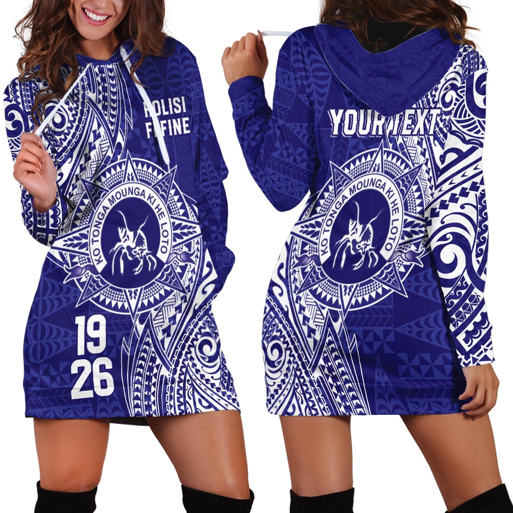 Personalised Tonga Queen Salote College Hoodie Dress Kolisi Fefine 1926 Special Kupesi Pattern LT9 - Polynesian Pride