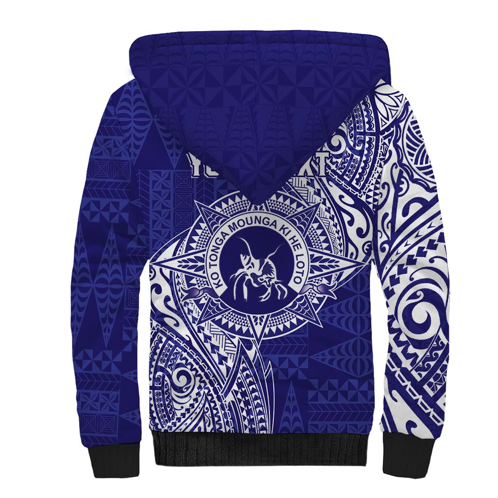 Personalised Tonga Queen Salote College Sherpa Hoodie Kolisi Fefine 1926 Special Kupesi Pattern LT9 - Polynesian Pride