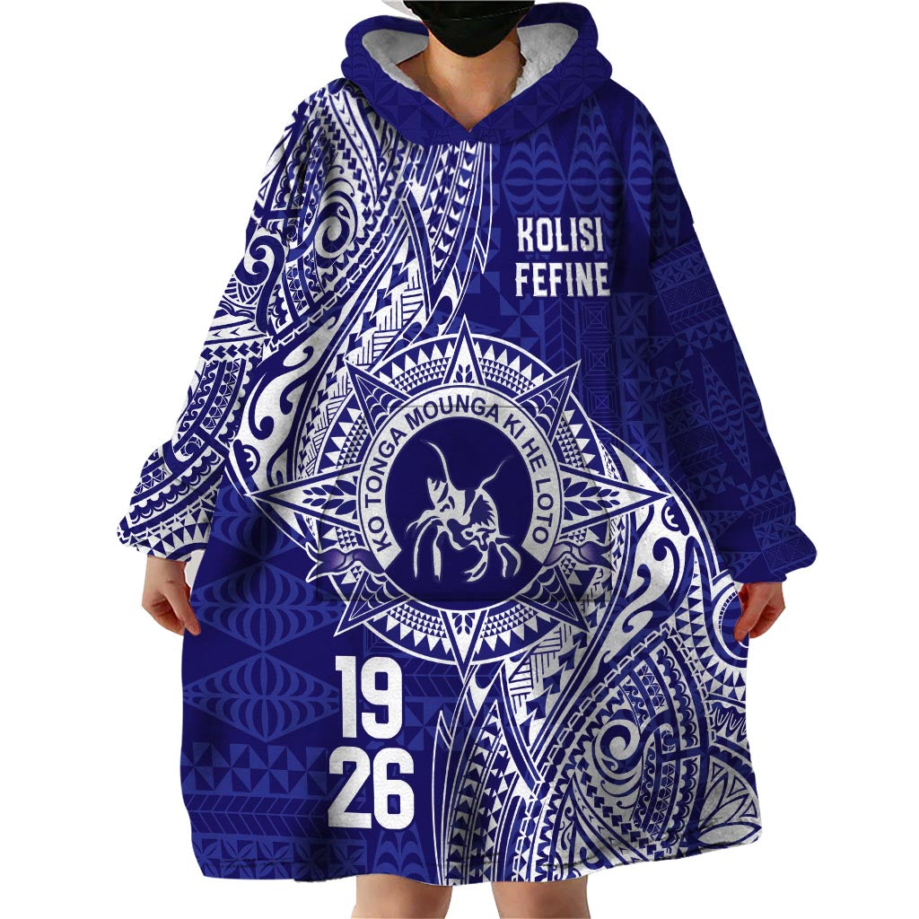 Personalised Tonga Queen Salote College Wearable Blanket Hoodie Kolisi Fefine 1926 Special Kupesi Pattern LT9 - Polynesian Pride