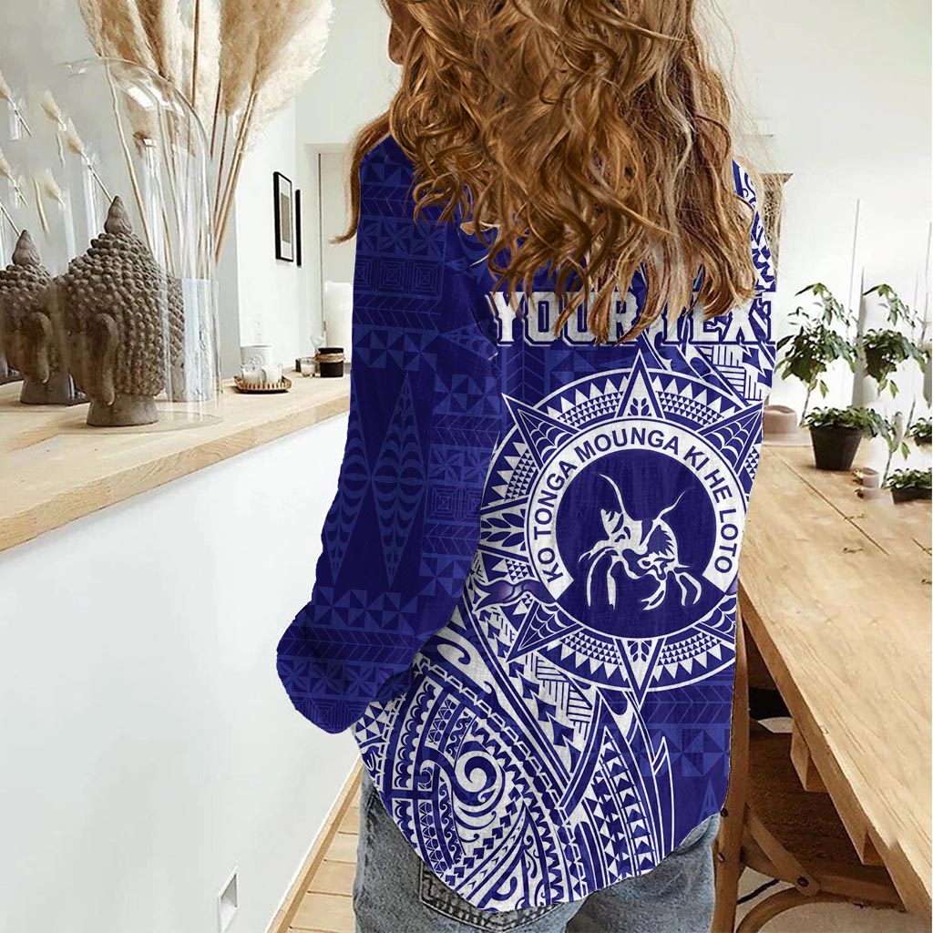 Personalised Tonga Queen Salote College Women Casual Shirt Kolisi Fefine 1926 Special Kupesi Pattern LT9 - Polynesian Pride