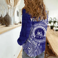 Personalised Tonga Queen Salote College Women Casual Shirt Kolisi Fefine 1926 Special Kupesi Pattern LT9 - Polynesian Pride