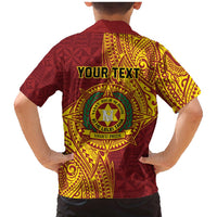 Personalised Tonga Vava'u High School Family Matching Mermaid Dress and Hawaiian Shirt Since 1985 Special Kupesi Pattern LT9 - Polynesian Pride