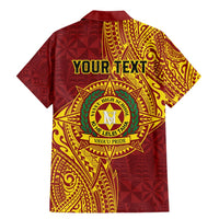 Personalised Tonga Vava'u High School Family Matching Mermaid Dress and Hawaiian Shirt Since 1985 Special Kupesi Pattern LT9 - Polynesian Pride