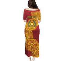 Personalised Tonga Vava'u High School Family Matching Puletasi and Hawaiian Shirt Since 1985 Special Kupesi Pattern LT9 - Polynesian Pride
