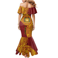 Personalised Tonga Vava'u High School Mermaid Dress Since 1985 Special Kupesi Pattern LT9 - Polynesian Pride