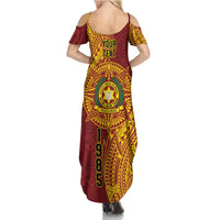 Personalised Tonga Vava'u High School Summer Maxi Dress Since 1985 Special Kupesi Pattern LT9 - Polynesian Pride