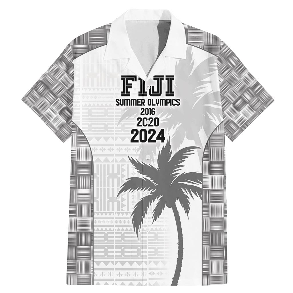 Custom Fiji Rugby Family Matching Mermaid Dress and Hawaiian Shirt History Champions World Cup 7s - White LT9 Dad's Shirt - Short Sleeve White - Polynesian Pride