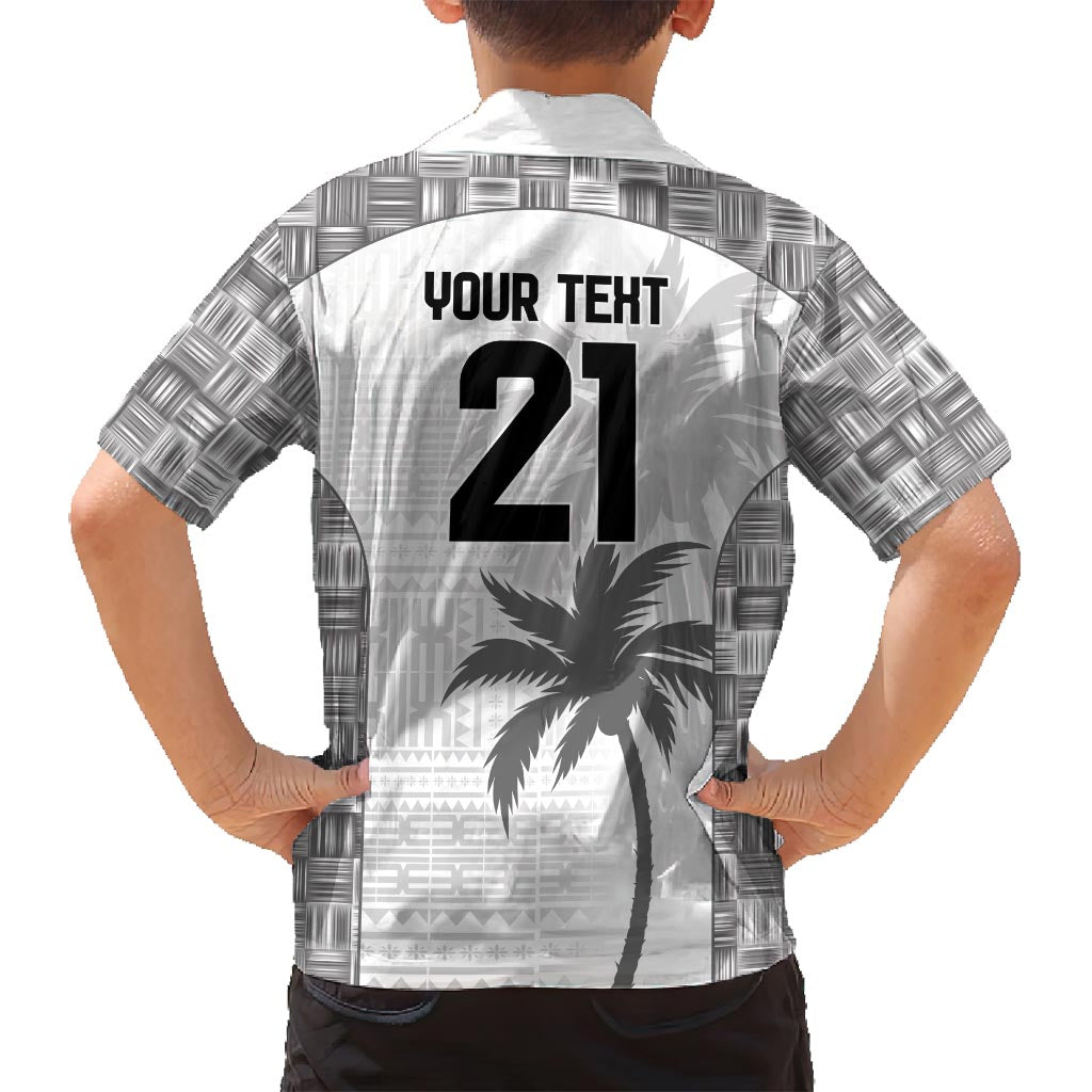 Custom Fiji Rugby Family Matching Summer Maxi Dress and Hawaiian Shirt History Champions World Cup 7s - White LT9 - Polynesian Pride