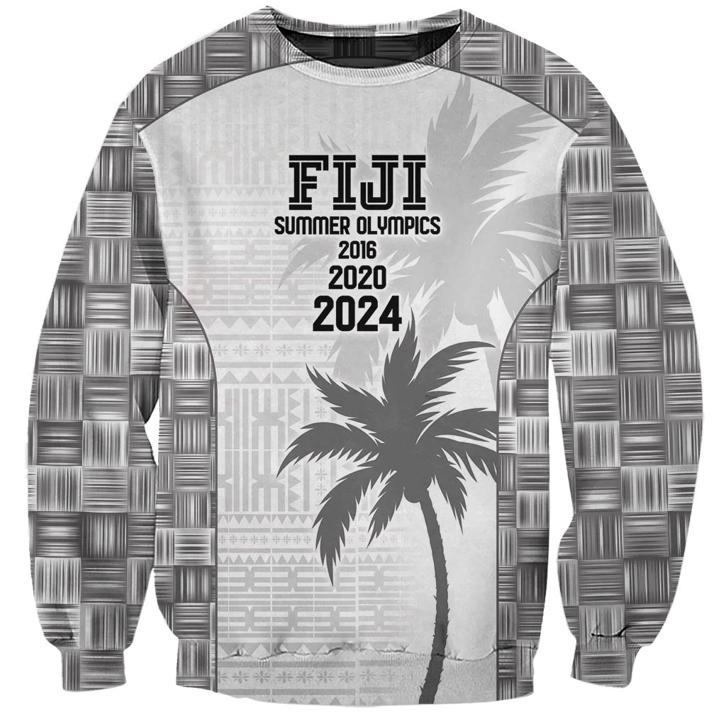 Custom Fiji Rugby Sweatshirt History Champions World Cup 7s - White LT9 Unisex White - Polynesian Pride