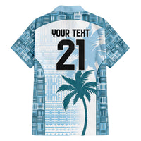 Custom Fiji Rugby Family Matching Off The Shoulder Long Sleeve Dress and Hawaiian Shirt History Champions World Cup 7s - Bllue LT9 - Polynesian Pride