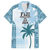 Custom Fiji Rugby Family Matching Off Shoulder Maxi Dress and Hawaiian Shirt History Champions World Cup 7s - Bllue LT9 Dad's Shirt - Short Sleeve Blue - Polynesian Pride