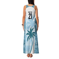 Custom Fiji Rugby Family Matching Tank Maxi Dress and Hawaiian Shirt History Champions World Cup 7s - Bllue LT9 - Polynesian Pride