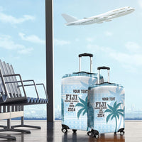 Custom Fiji Rugby Luggage Cover History Champions World Cup 7s - Bllue