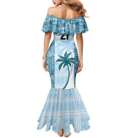 Custom Fiji Rugby Mermaid Dress History Champions World Cup 7s - Bllue LT9 - Polynesian Pride