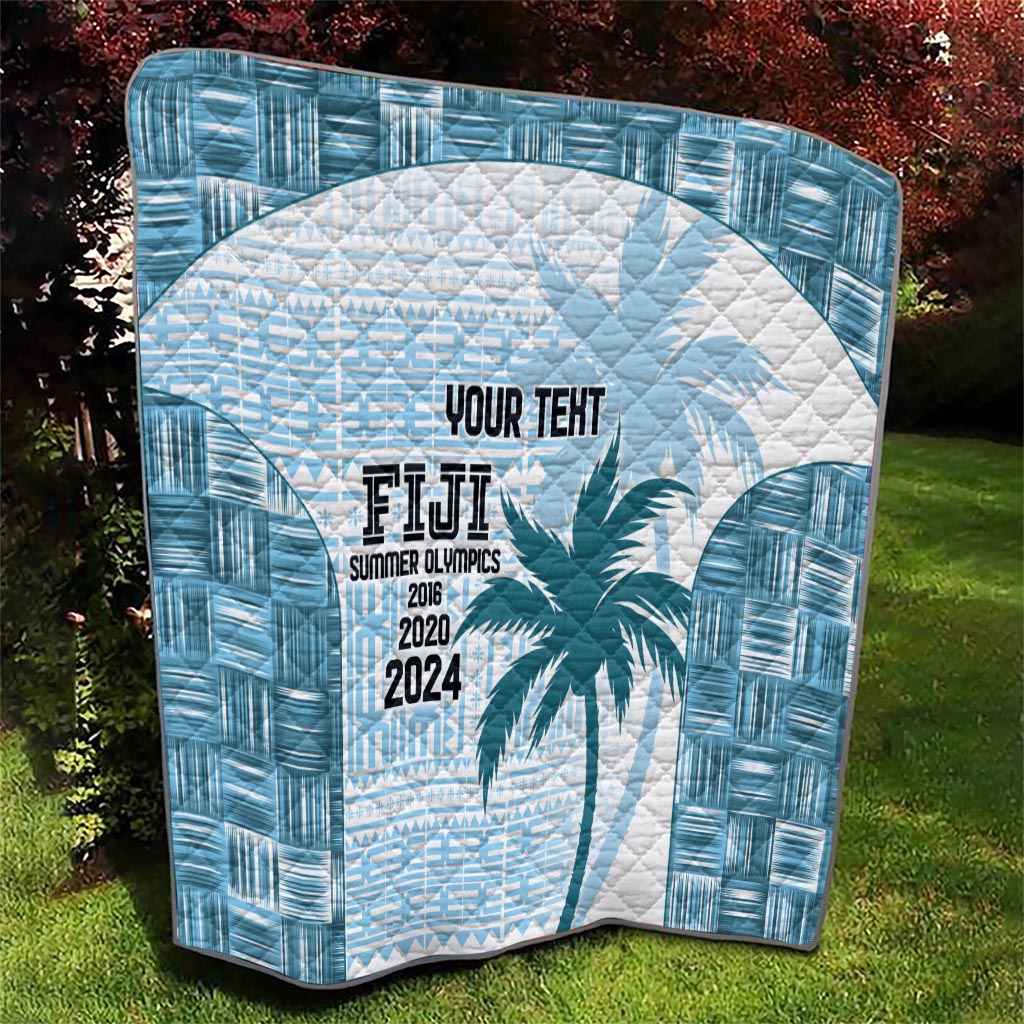 Custom Fiji Rugby Quilt History Champions World Cup 7s - Bllue LT9 - Polynesian Pride